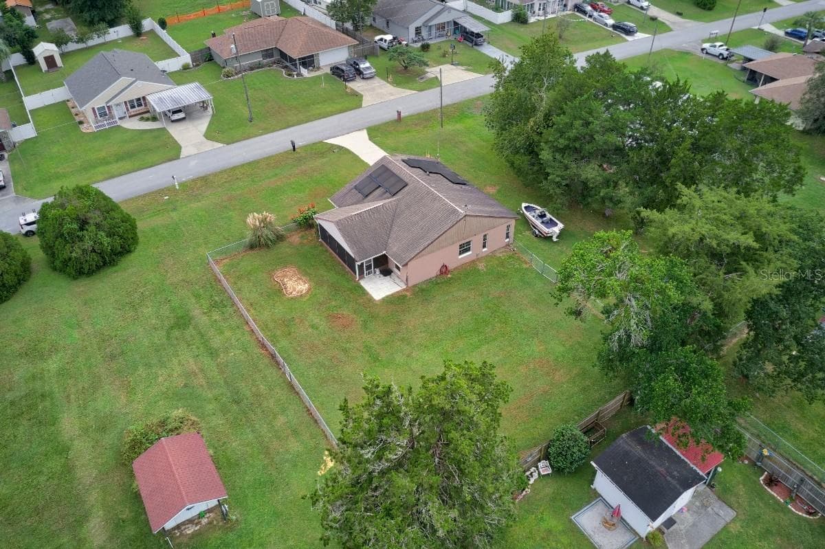 Aerial from back - 21617 SW PEACH BLOSSOM ST, DUNNELLON