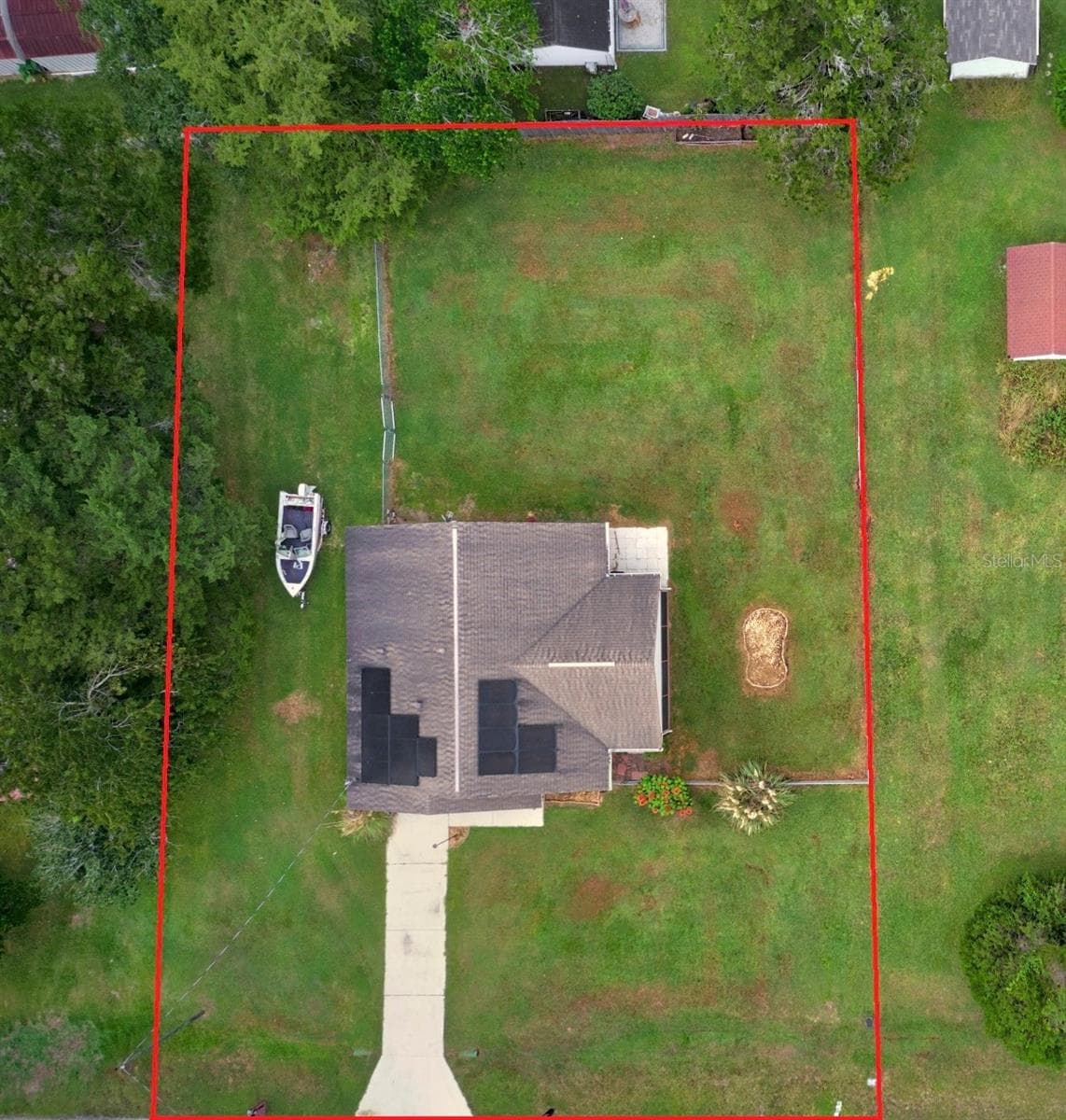 Aerial from directly above - 21617 SW PEACH BLOSSOM ST, DUNNELLON