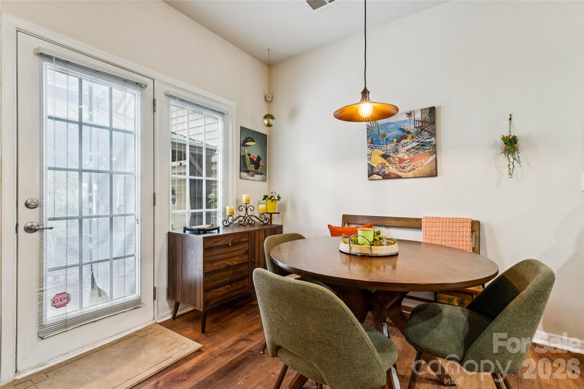 Breakfast area looking toward back door - 9506 Birkwood Court, Charlotte