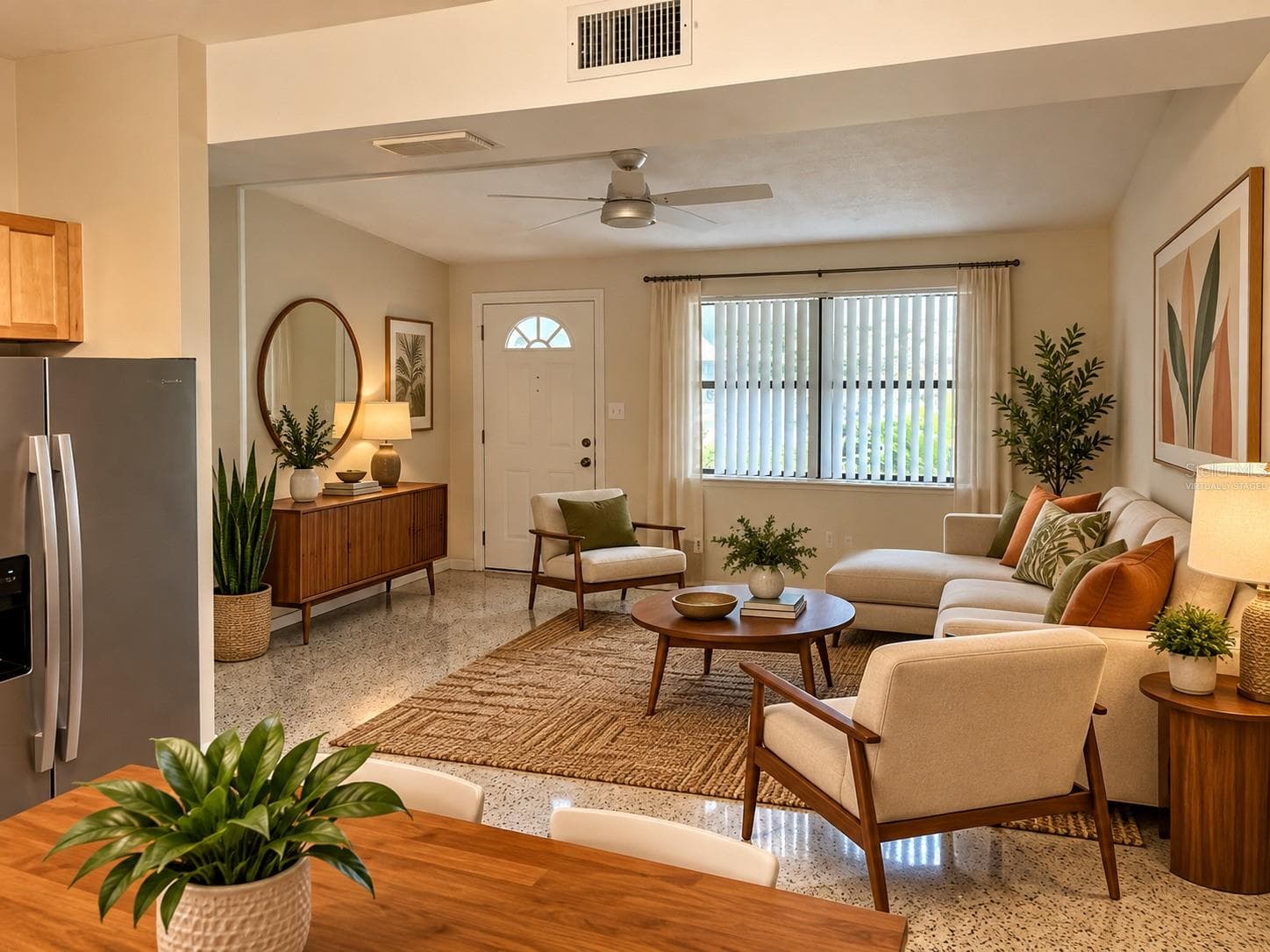 Virtually Staged Living Room - 4702 CRONIN DR, SARASOTA