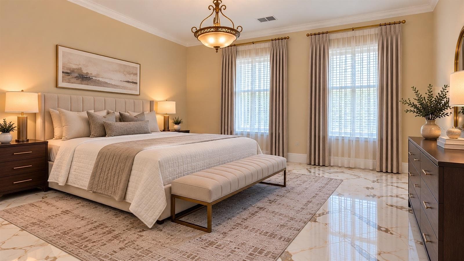 Virtually Staged flex space used as office/4th Bedroom - 10750 PETRILLO WAY, WINTER GARDEN