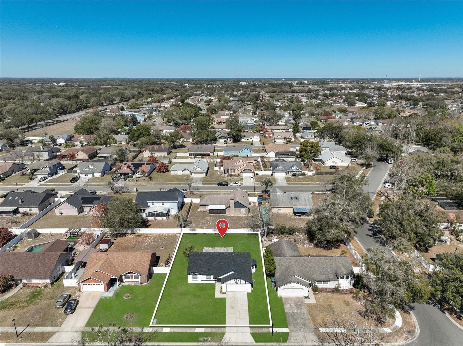 Aerial view of property and community. - 6911 CRESCENT RIDGE RD, ORLANDO