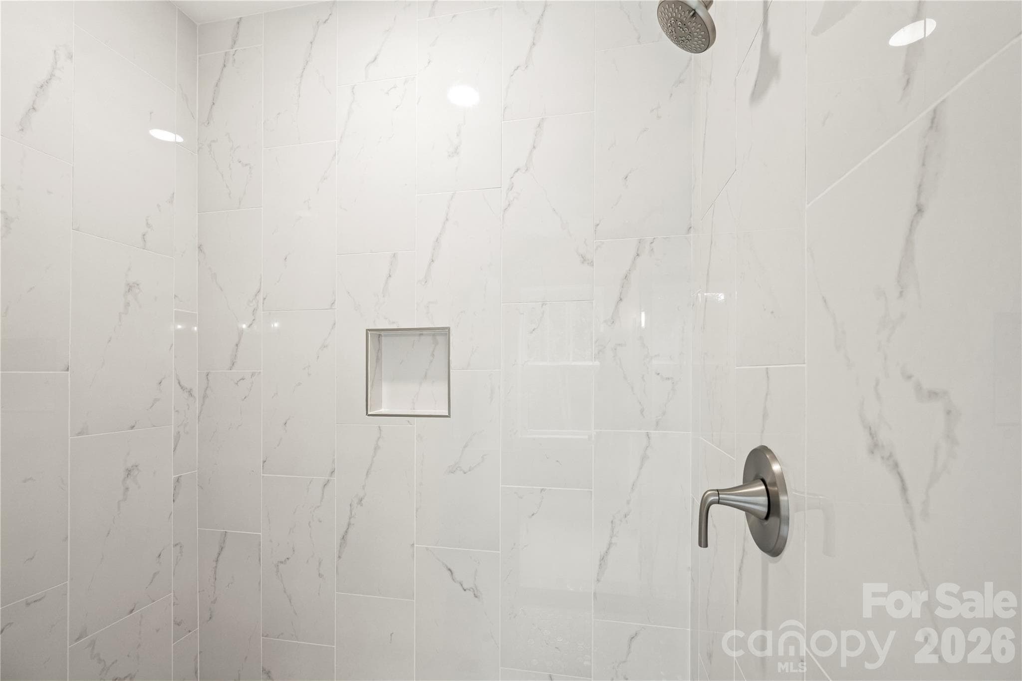 Tile shower in primary - 9 Nellie Bell Lane, Swannanoa