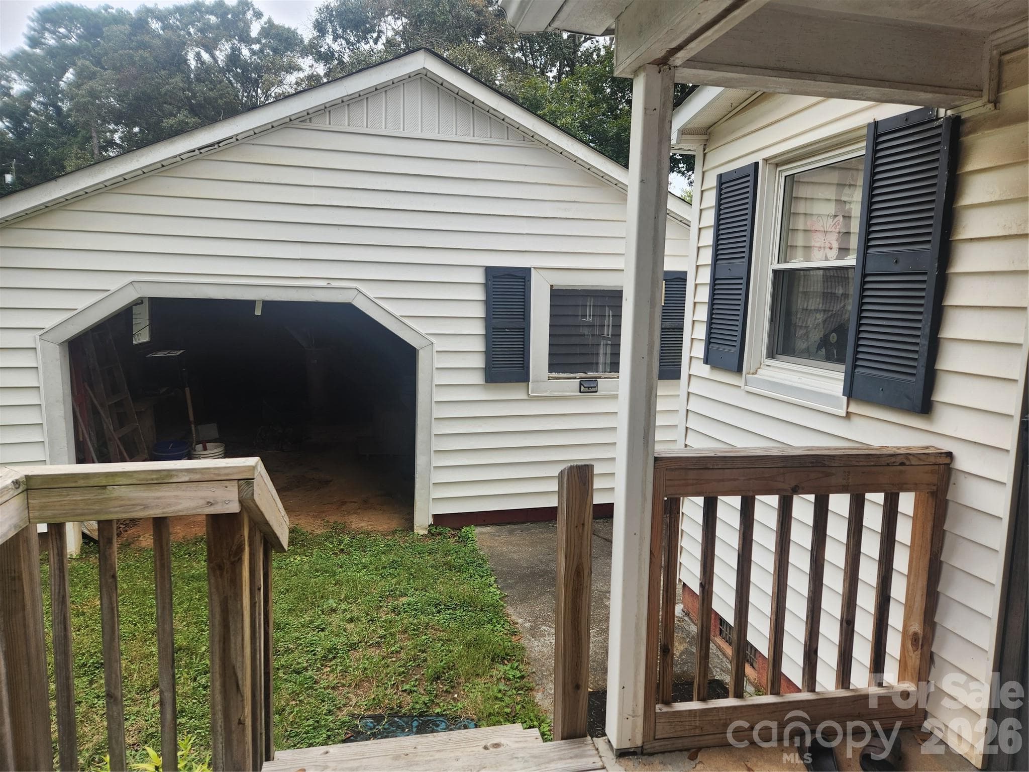 Garage from Porch at Kitchen Door - 1327 21st Street Street NE, Hickory