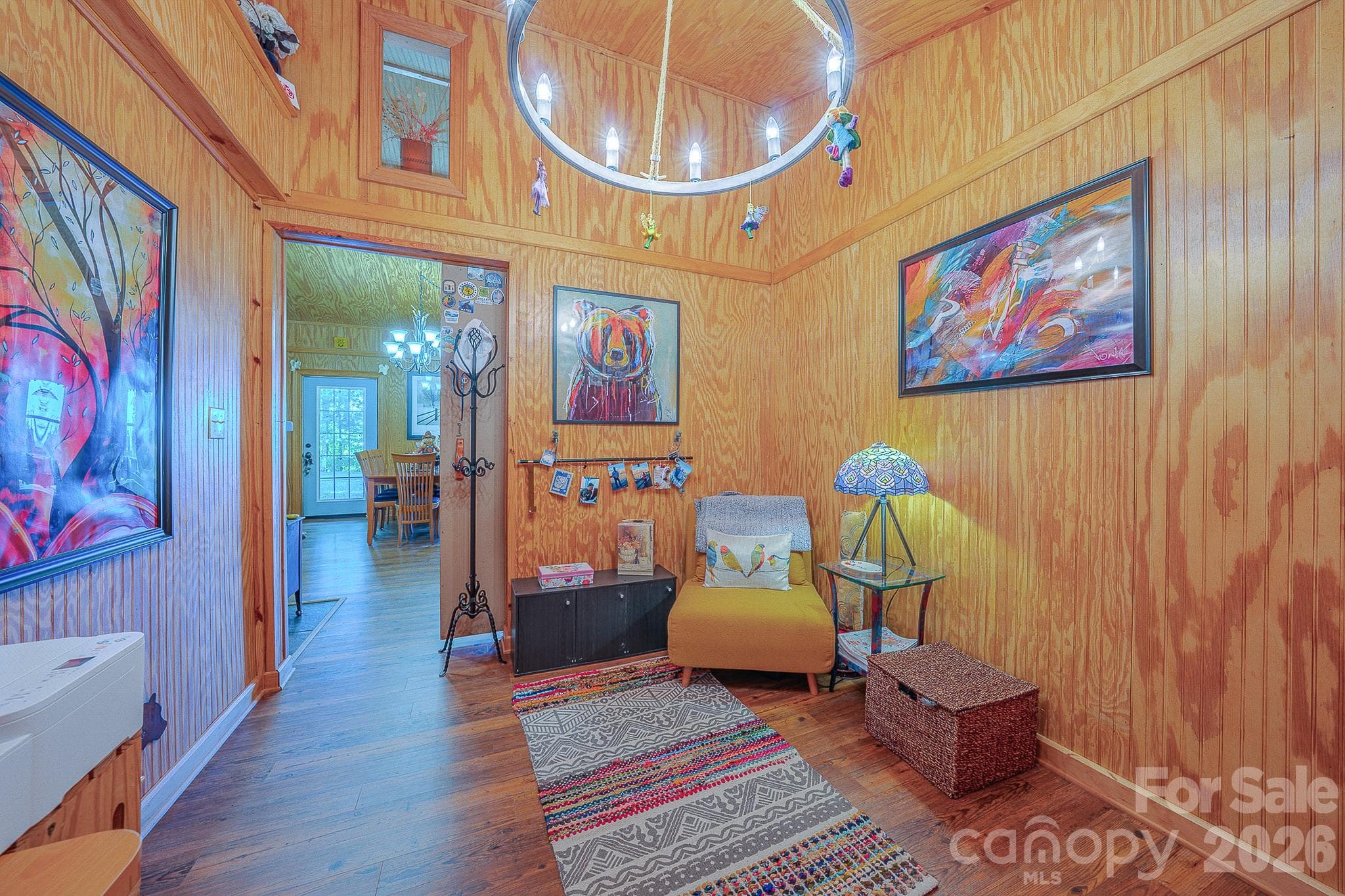 Cozy bedroom with a sleeper chair that folds out for extra guests. - 54 Winning Way, Old Fort