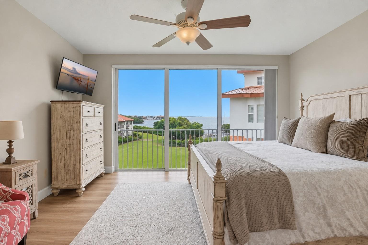 Primary suite with stunning water views. - 1585 PINELLAS BAYWAY S, TIERRA VERDE