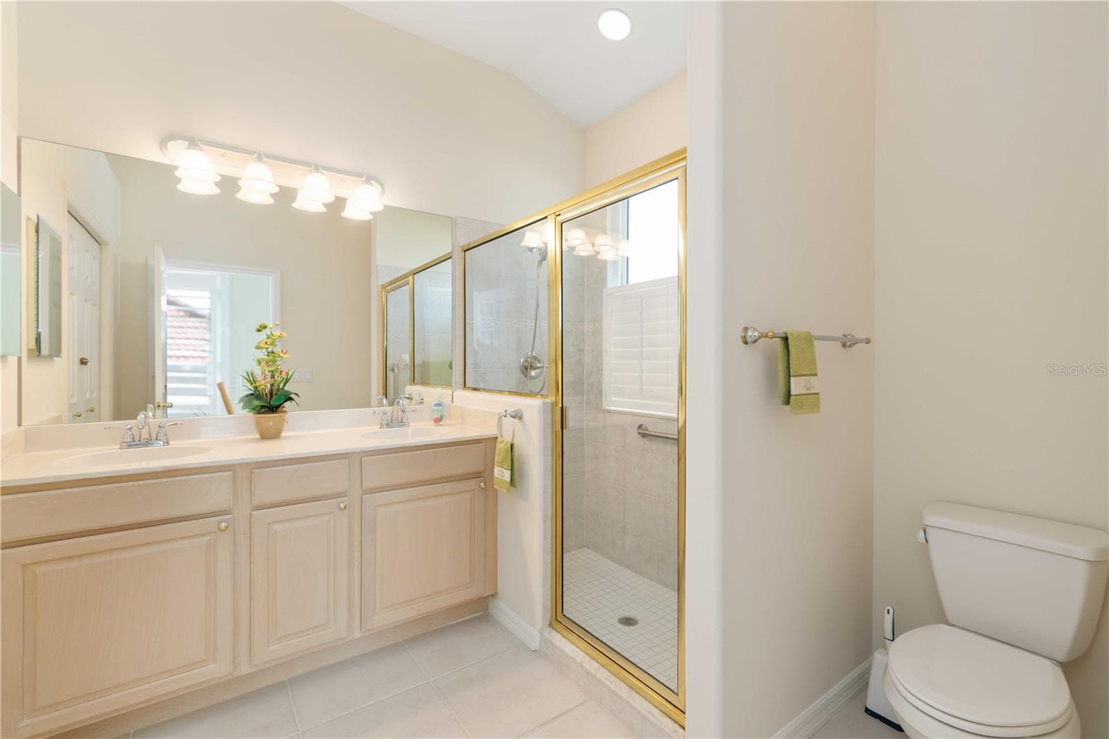 Primary Bath with Walk-in Shower; Dual Sinks - 9616 TURNING LEAF TER, BRADENTON