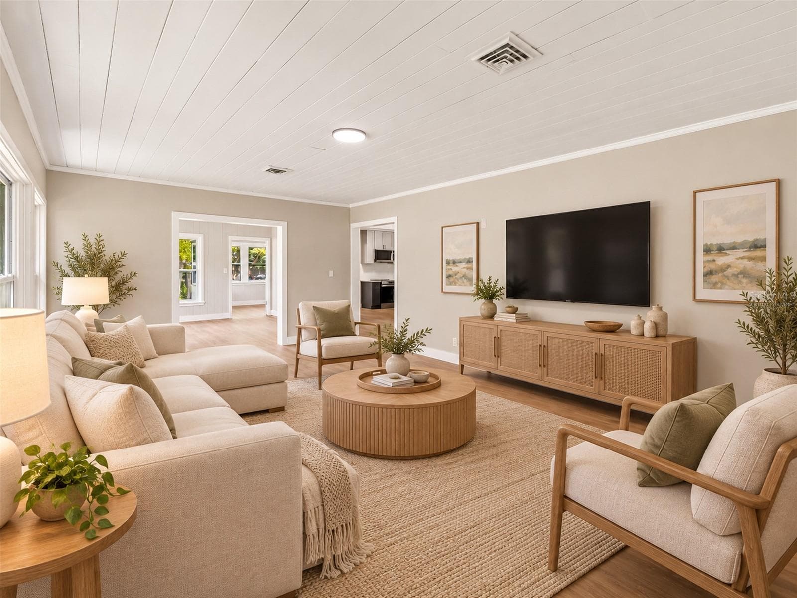 Virtually Staged Family Room - 400 PLUMOSA DR, SANFORD