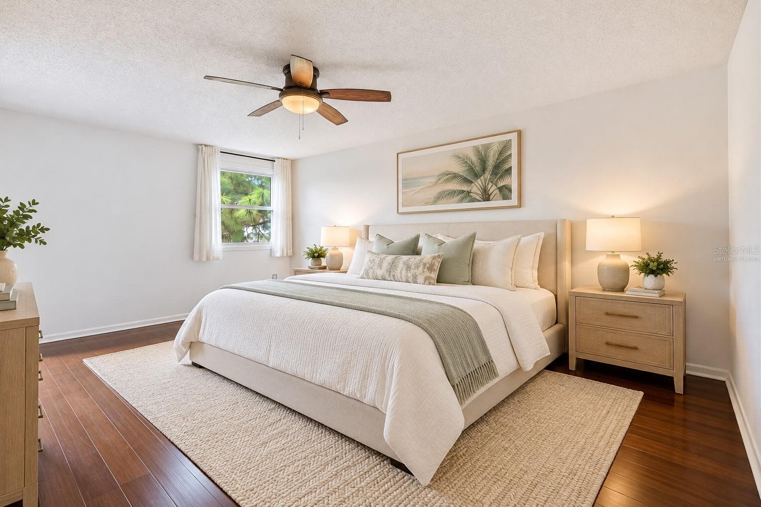 Primary bedroom Virtually staged - 5030 MARSH FIELD RD #22, SARASOTA