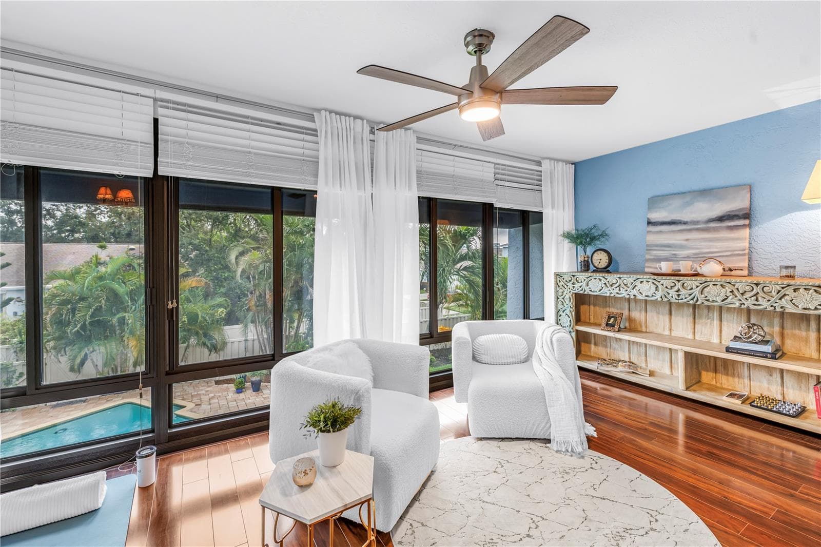 Great view of the pool from the Primary Bonus Space - 990 SAN CARLOS CT NE, ST PETERSBURG