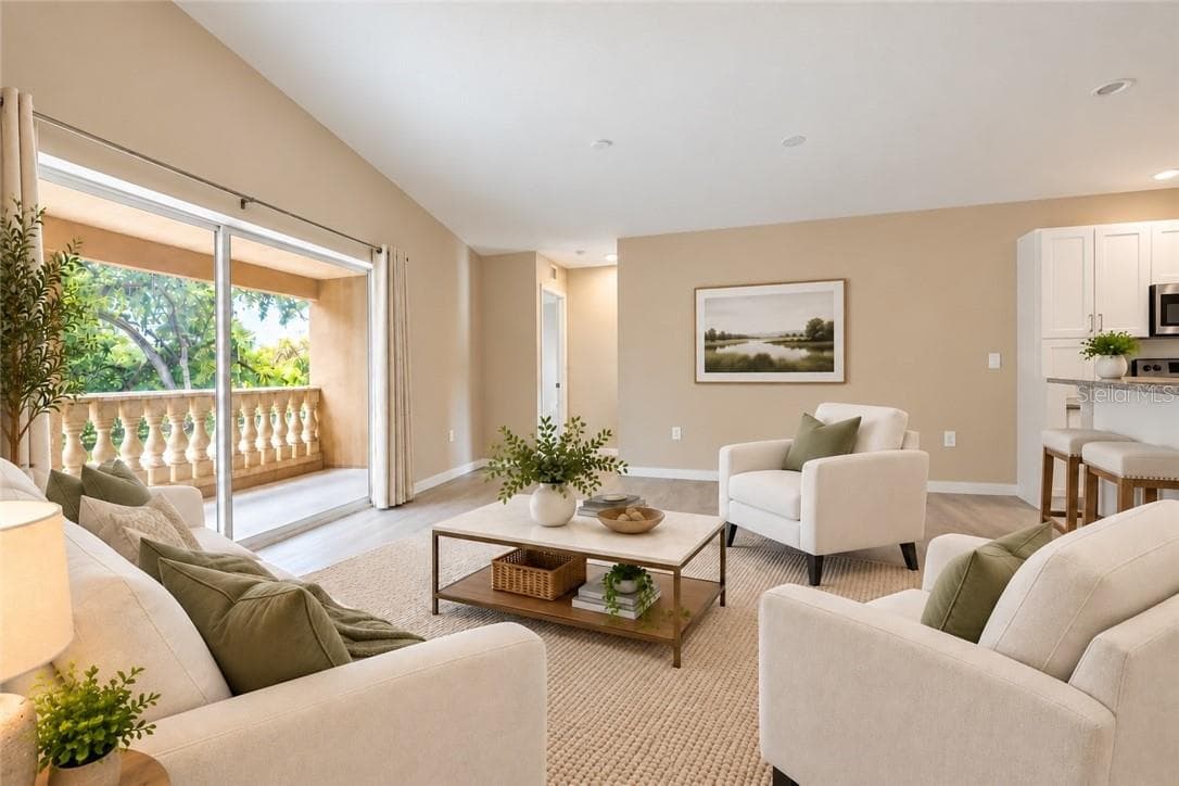 Living Room, Virtually Staged - 4450 E windmill DR #206, INVERNESS FL 34453, Inverness