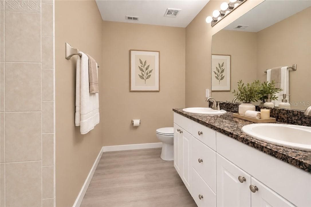 Primary Bathroom, Virtually Staged - 4450 E windmill DR #206, INVERNESS FL 34453, Inverness
