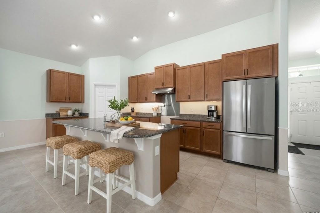 Virtually staged Kitchen - 85 S CIMMARON DR, PALM COAST