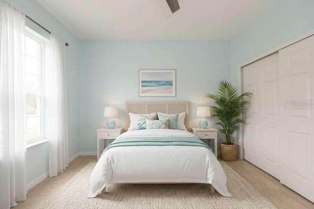 Virtually staged Bedroom 2 - 85 S CIMMARON DR, PALM COAST