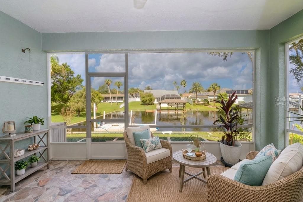virtually staged lanai - 85 S CIMMARON DR, PALM COAST