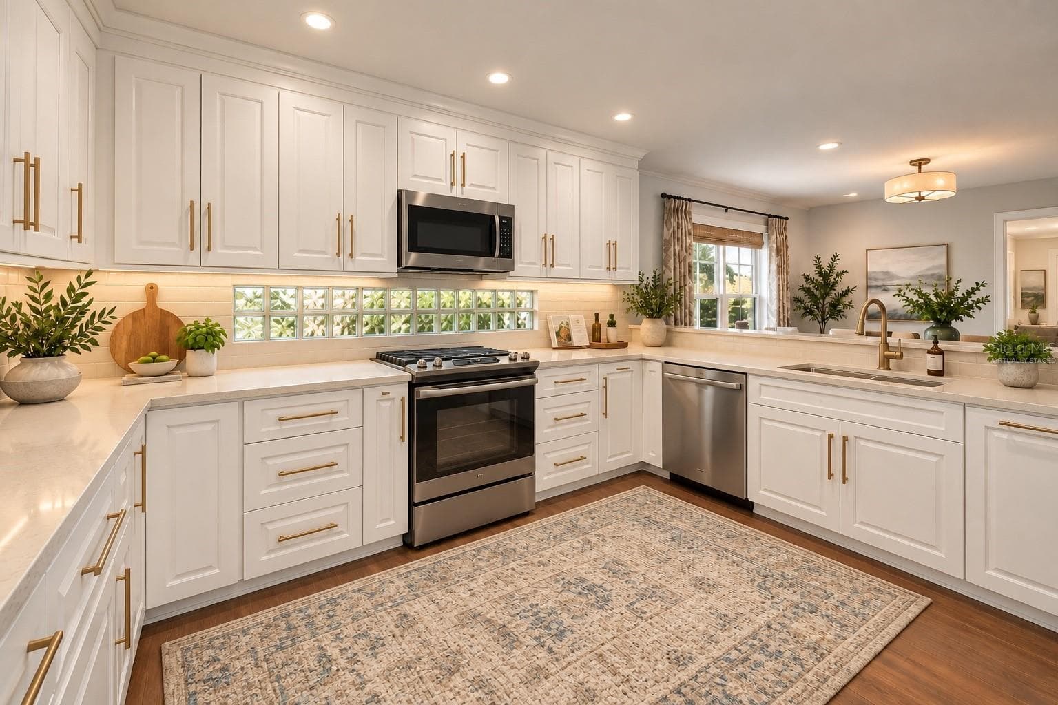 Virtually staged Kitchen - 15876 SANCTUARY DR, TAMPA