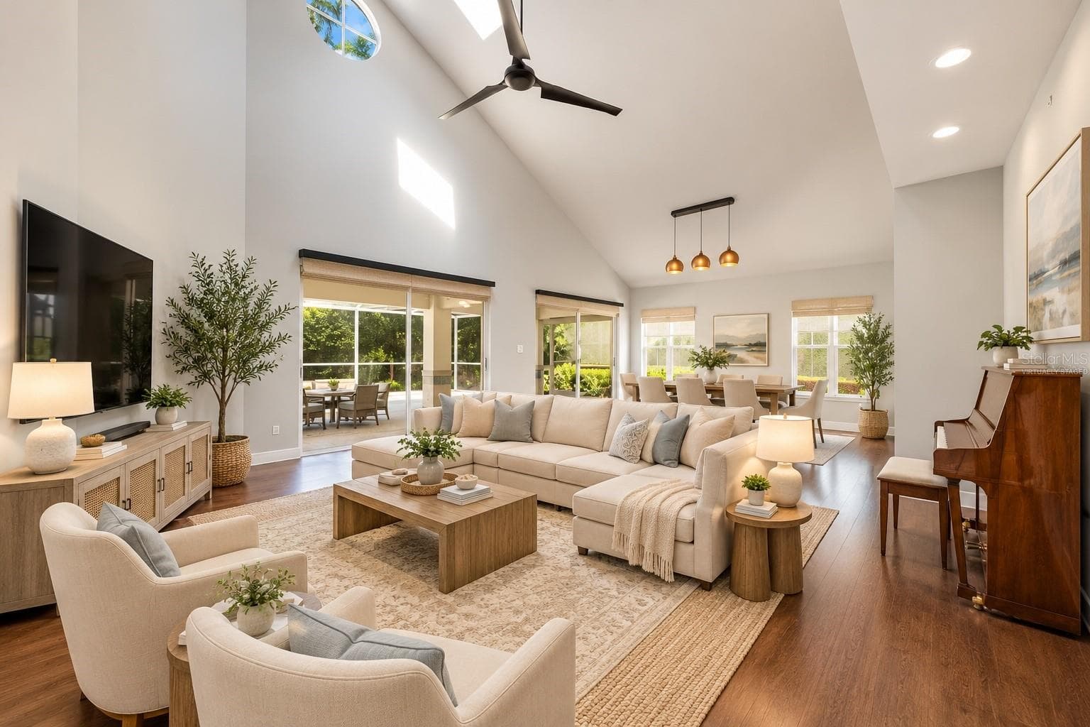 Virtually staged living room - 15876 SANCTUARY DR, TAMPA