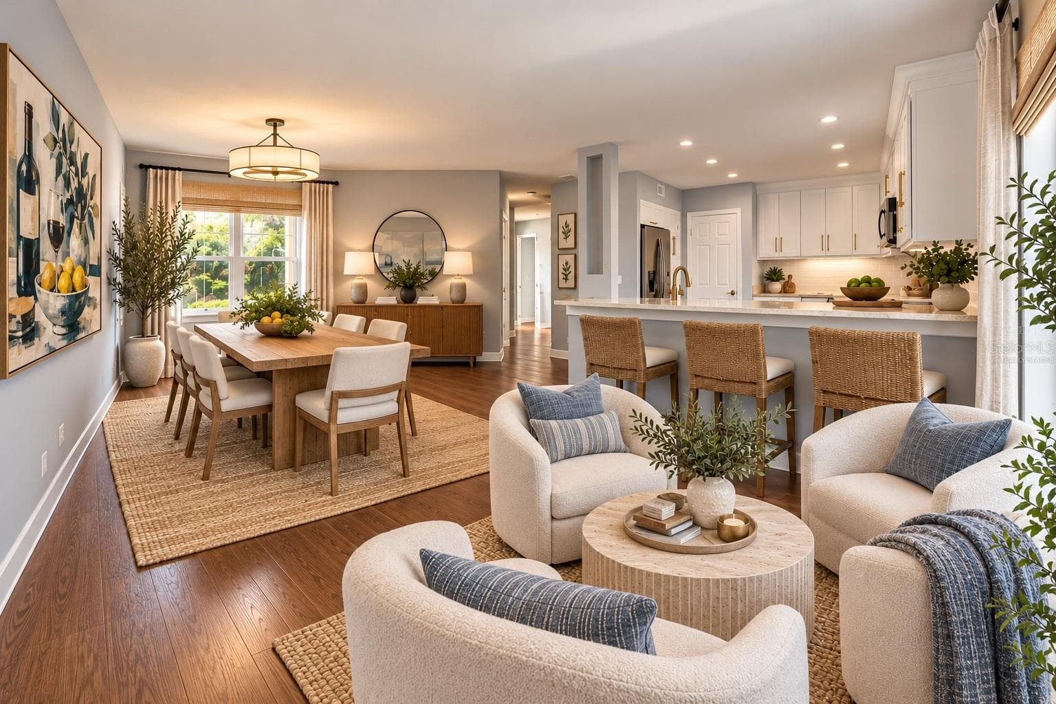 Virtually staged Formal Dining and living - 15876 SANCTUARY DR, TAMPA