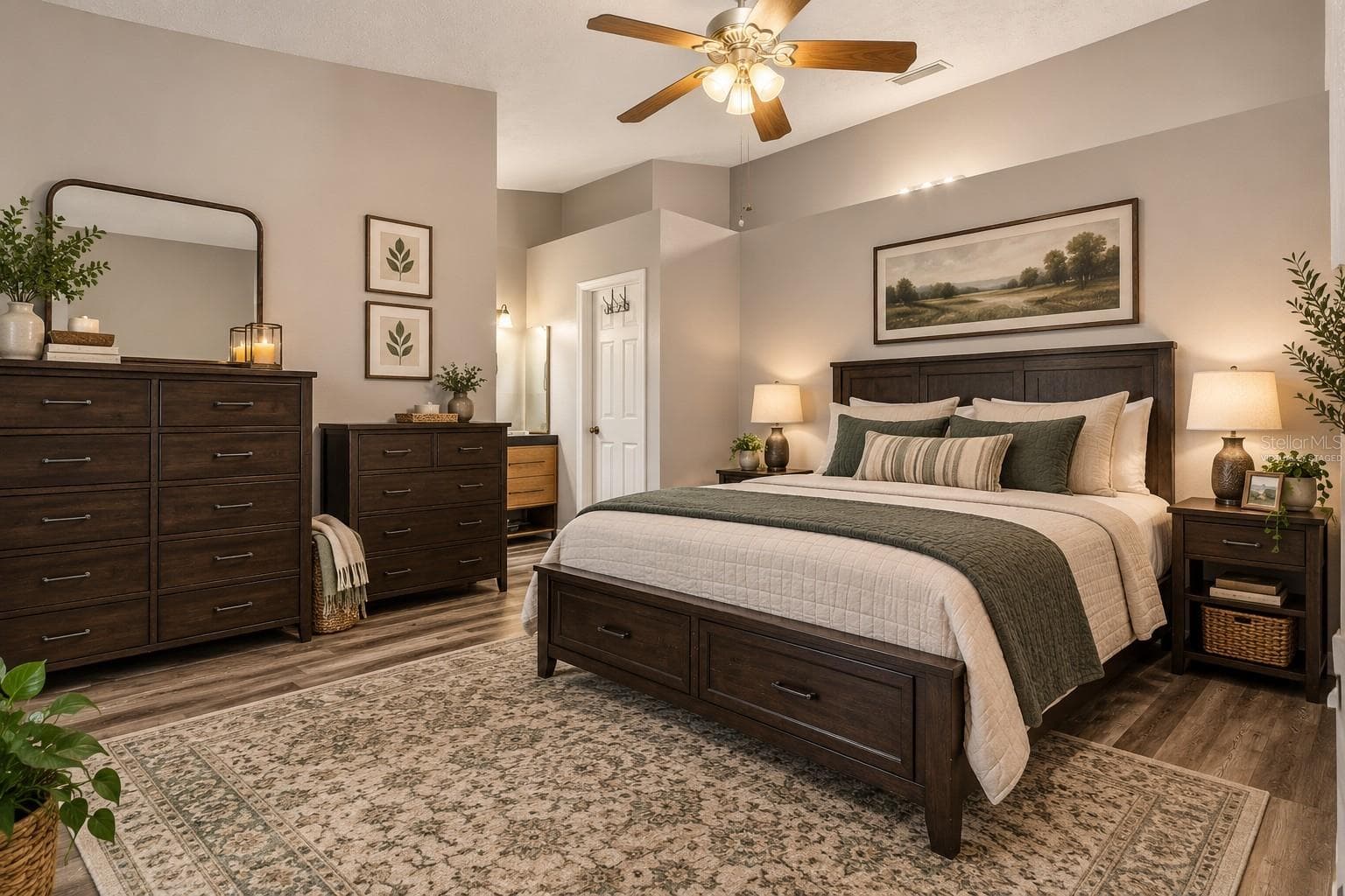 Primary Bedroom Virtually Staged - 1405 E FRANCES AVE, PLANT CITY