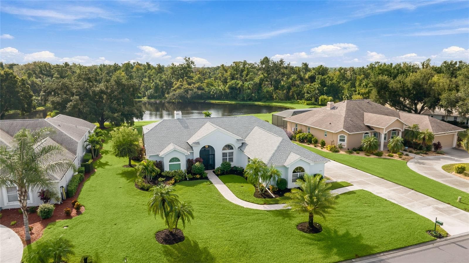 Amazing lake views with mature landscaping, set against a certified nature preserve. - 3306 LITTLE COUNTRY RD, PARRISH