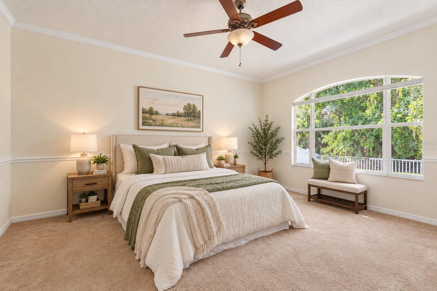Primary Bedroom - Virtually Staged - 16132 IVY LAKE DR, ODESSA