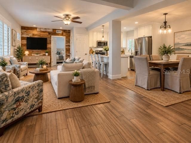 Virtual staging for furniture layout. - 5618 31ST AVE N, ST PETERSBURG