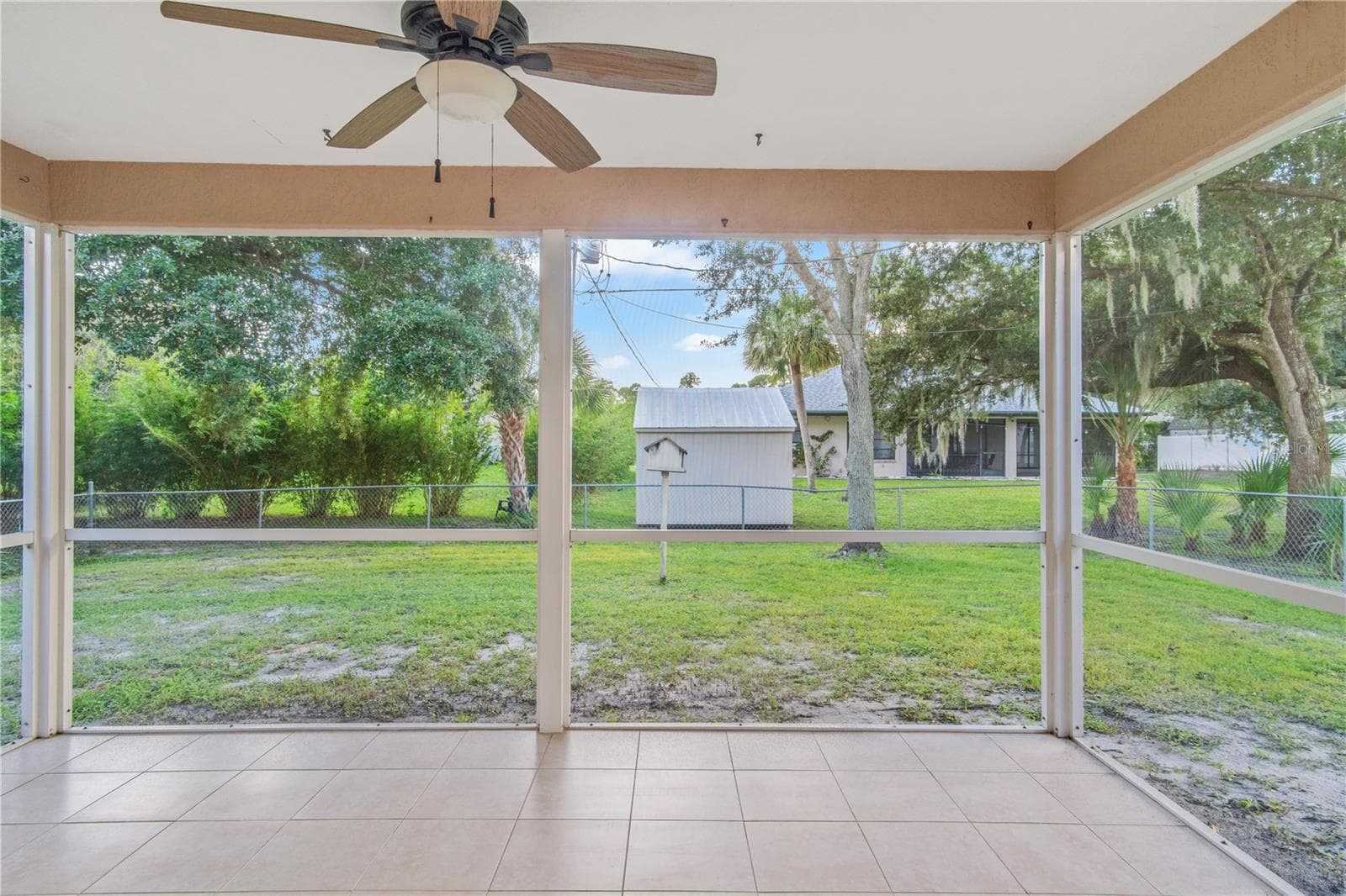 Patio overlooking backyard - 17433 HARRIS AVE, PORT CHARLOTTE