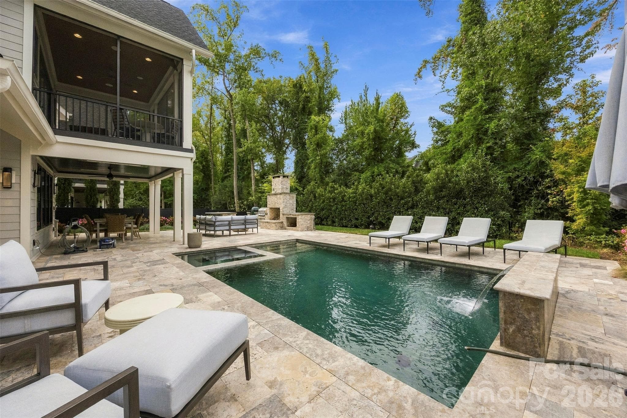 Heated saltwater pool and spa - 6222 Louis Patrick Lane, Charlotte