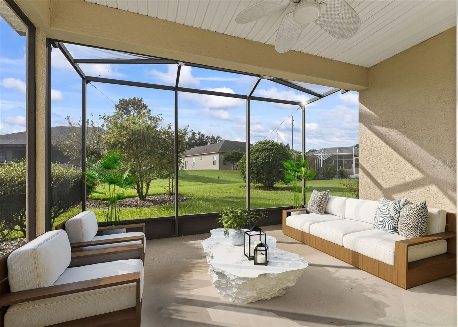 Virtually staged lanai - 12439 SE 176TH LOOP, SUMMERFIELD