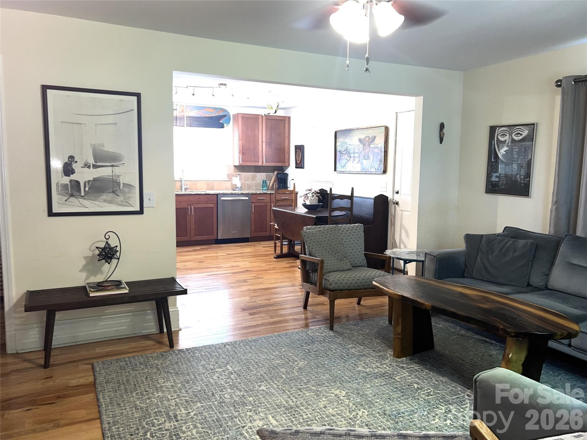 View from Living room towards kitchen - 213 Erwin Street, Morganton