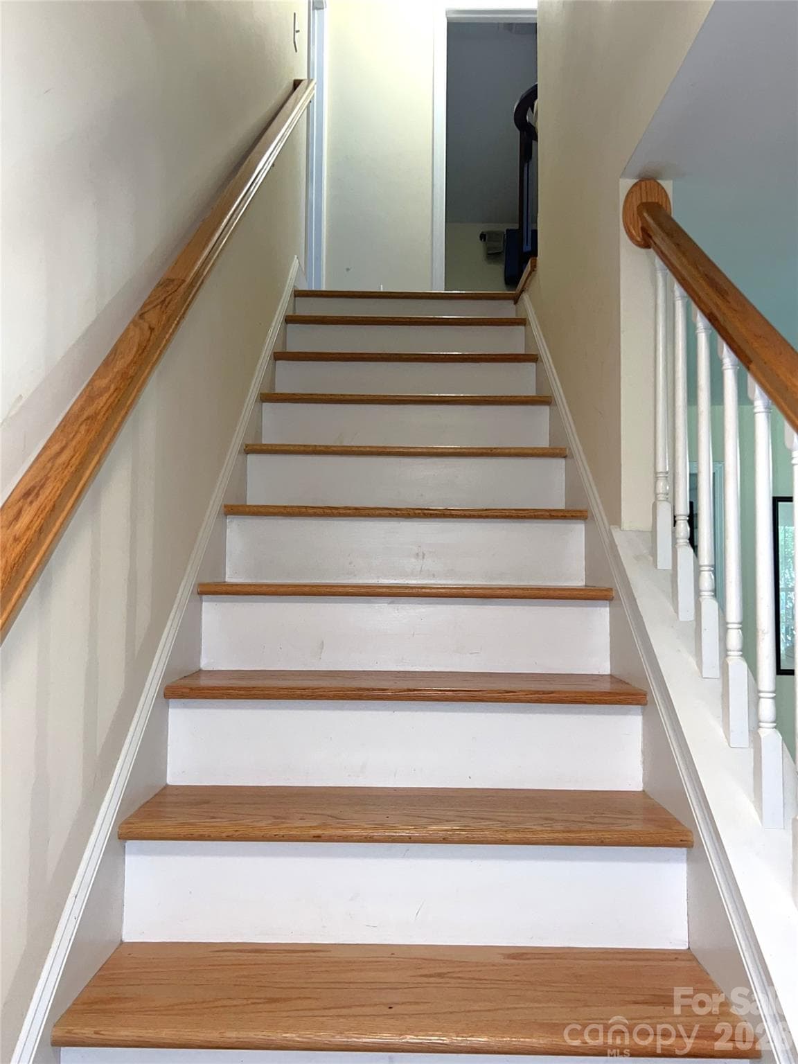 Staircase to upper level - 213 Erwin Street, Morganton