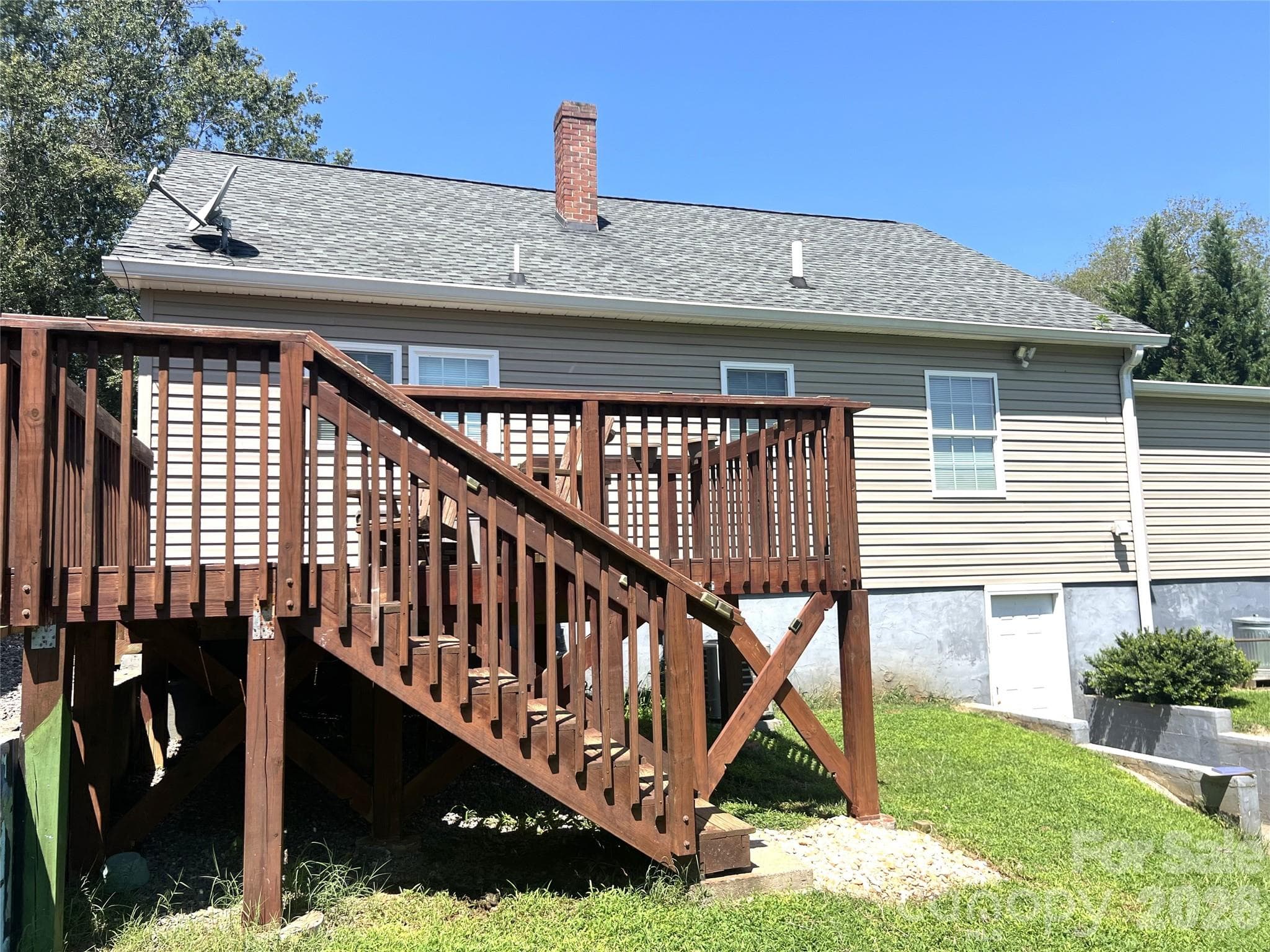 back of the house entrance to basement - 213 Erwin Street, Morganton
