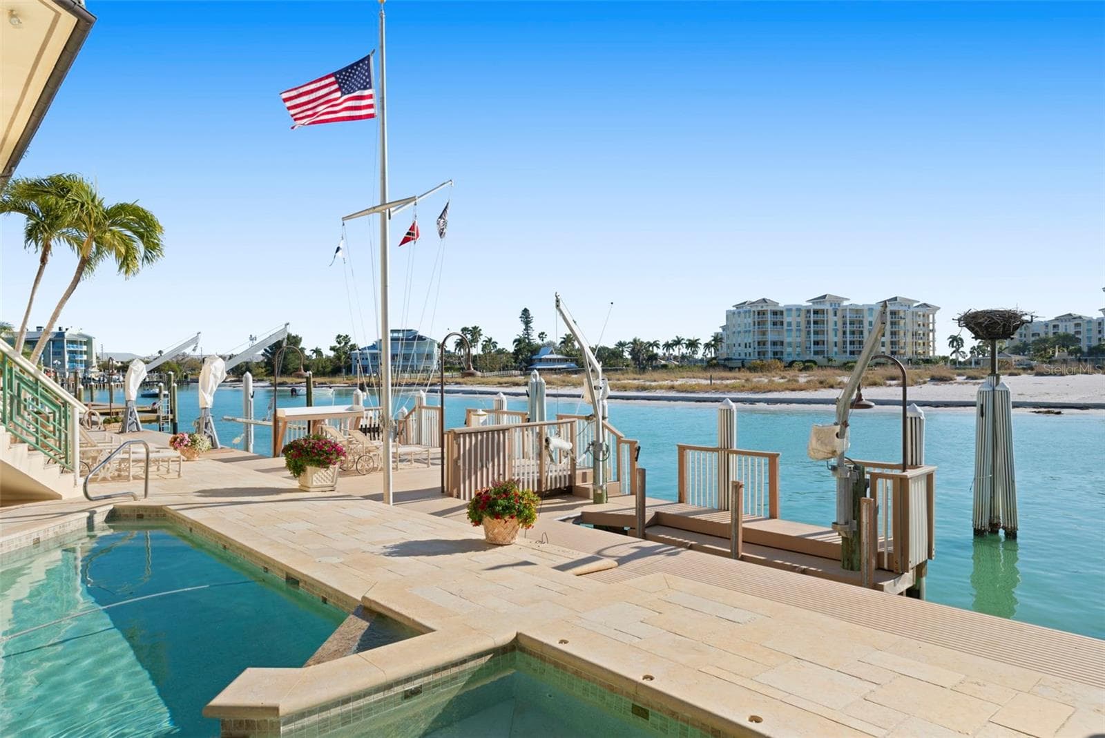 The Pool overlooks Dent's Channel and Shell Key - 964 MONTE CRISTO BLVD, TIERRA VERDE