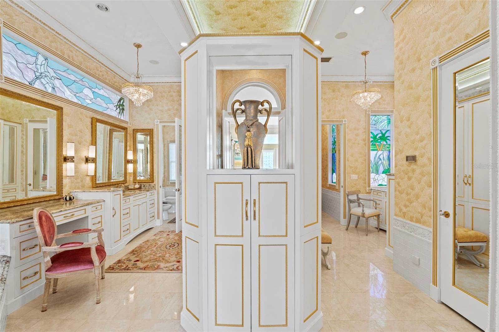Primary Ensuite Bath has separate Vanities, Water Closets and Wardrobes. - 964 MONTE CRISTO BLVD, TIERRA VERDE