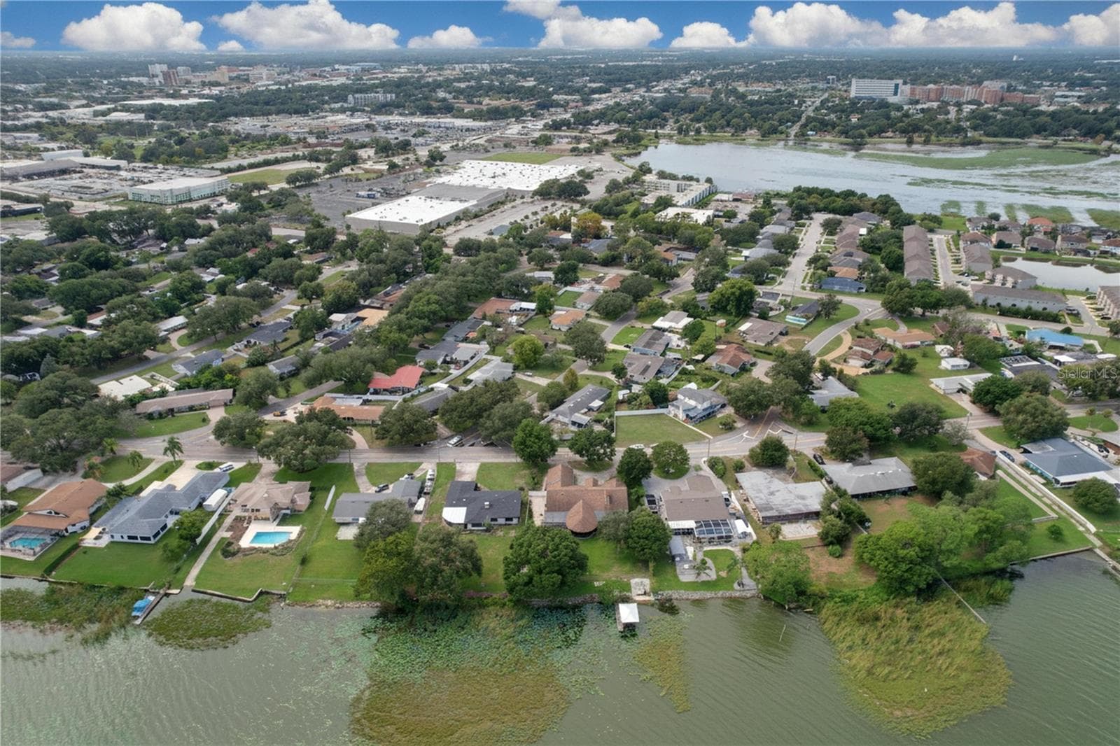 Aerial view of property - 1348 EDGEWATER BEACH DR, LAKELAND
