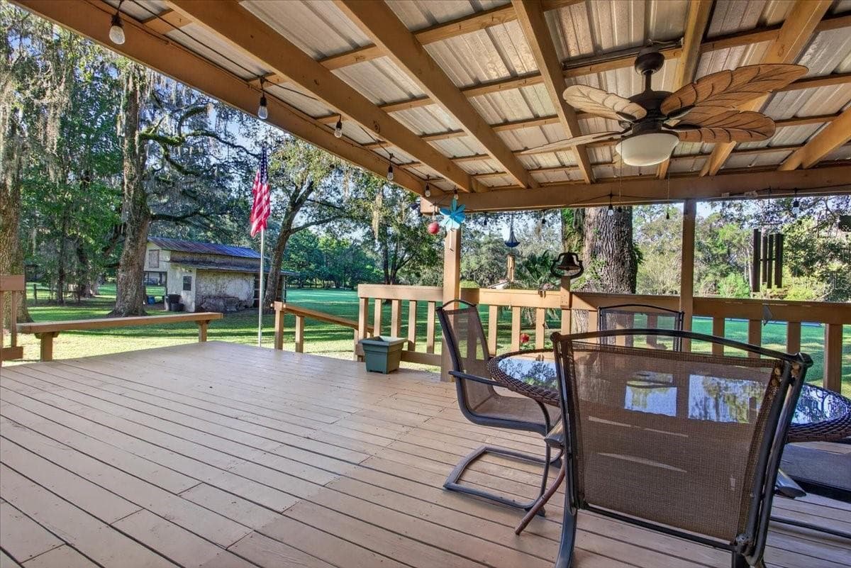 Back porch - 14420 SW TUSTENUGGEE AVE, FORT WHITE
