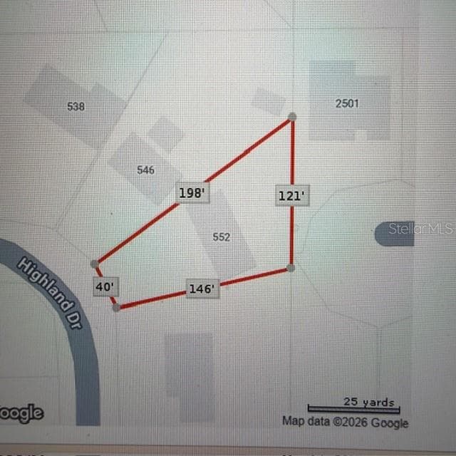 Lot description - 552 HIGHLAND DR, EUSTIS