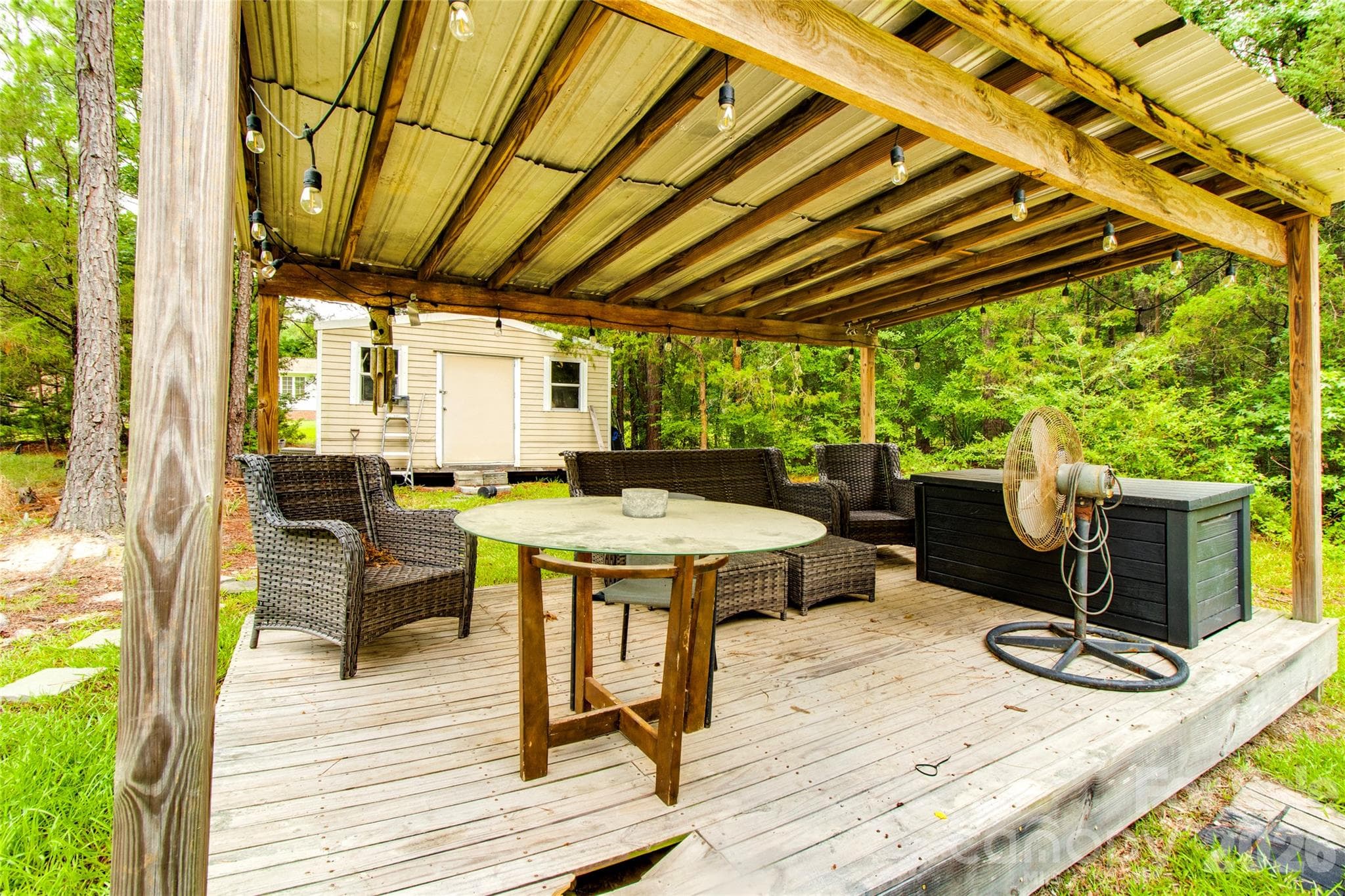 Covered deck/patio area - 635 Monticello Road, Lancaster