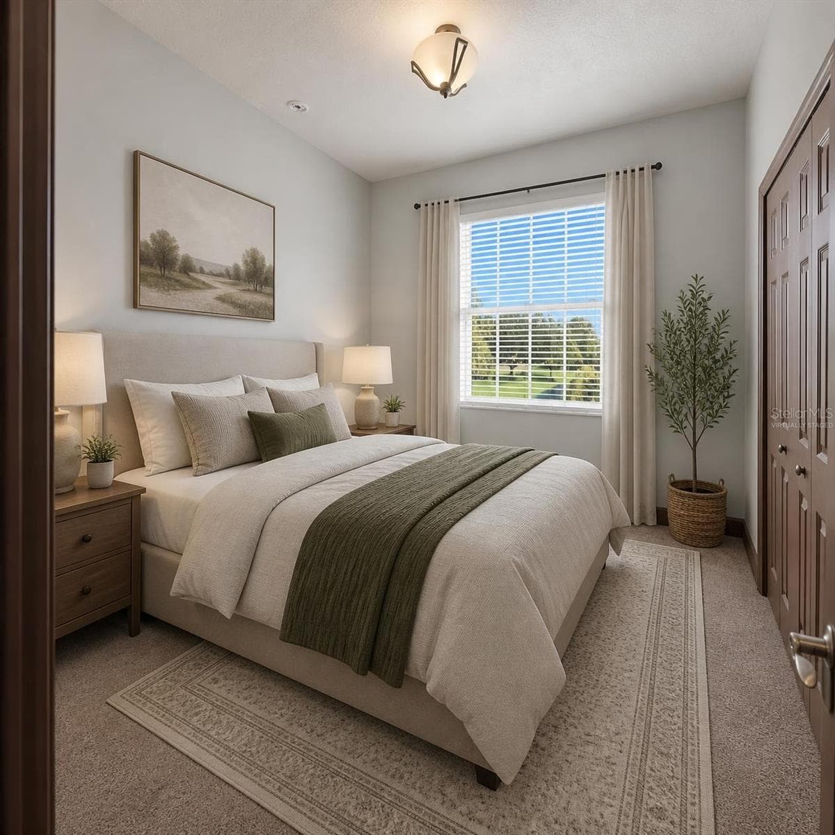 Bedroom 2 - Virtually Staged - 8098 MOONSTONE DR #17-203, SARASOTA