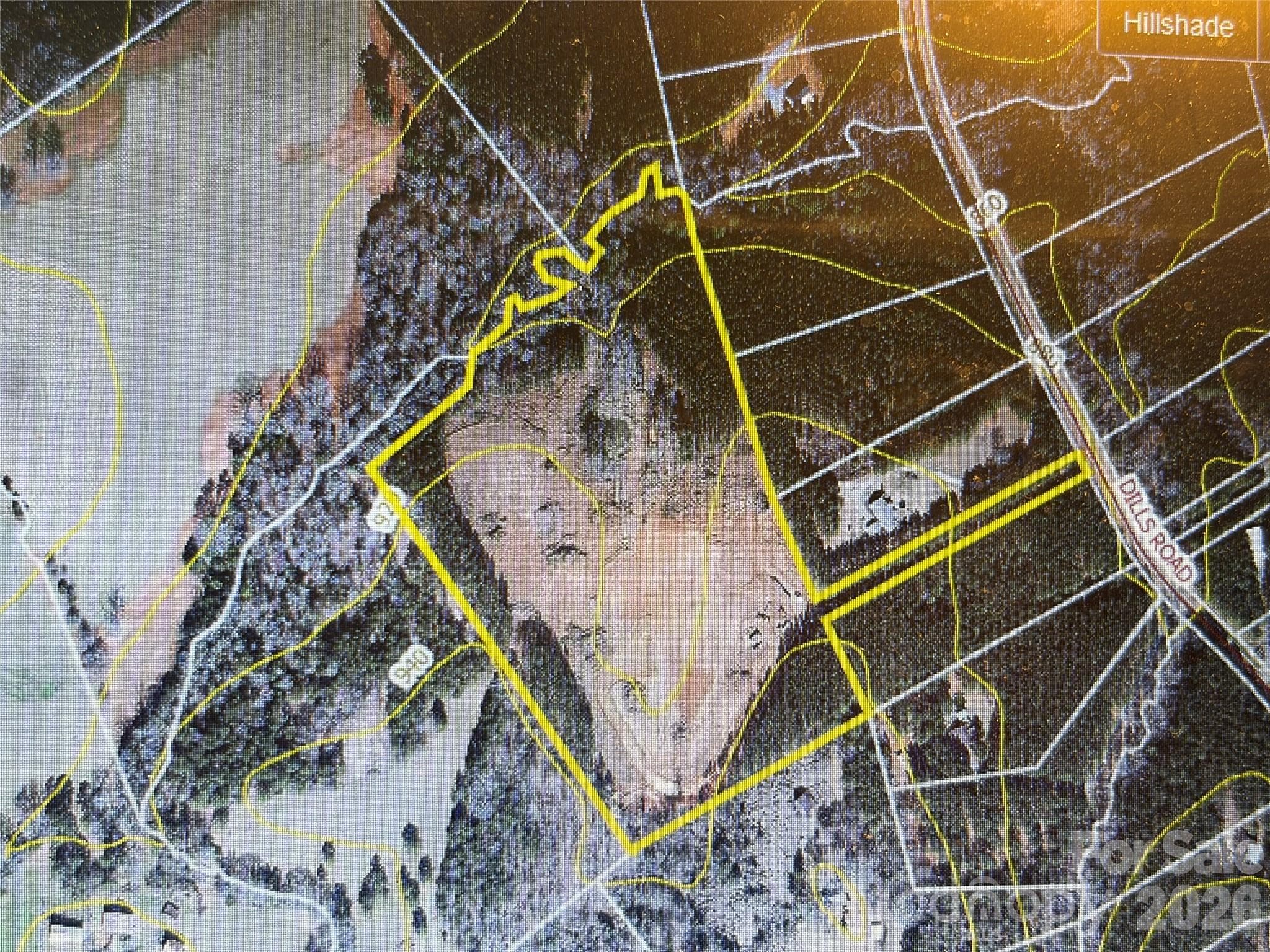 2023 Aerial with Contours - 550 Dills Road, Rutherfordton