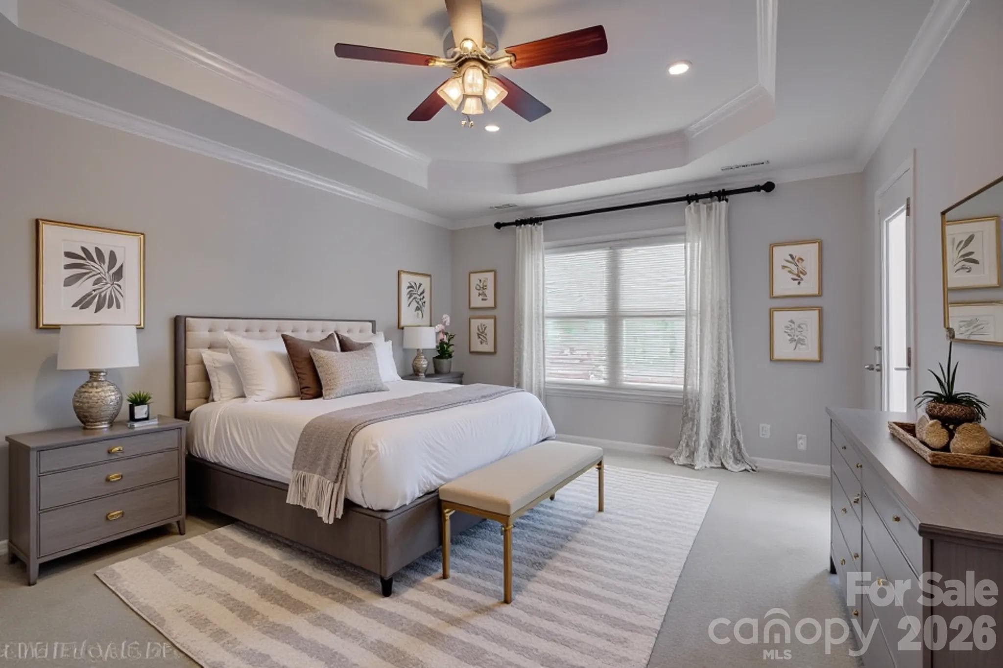 virtually staged primary suite - 9609 Spurwig Court, Charlotte