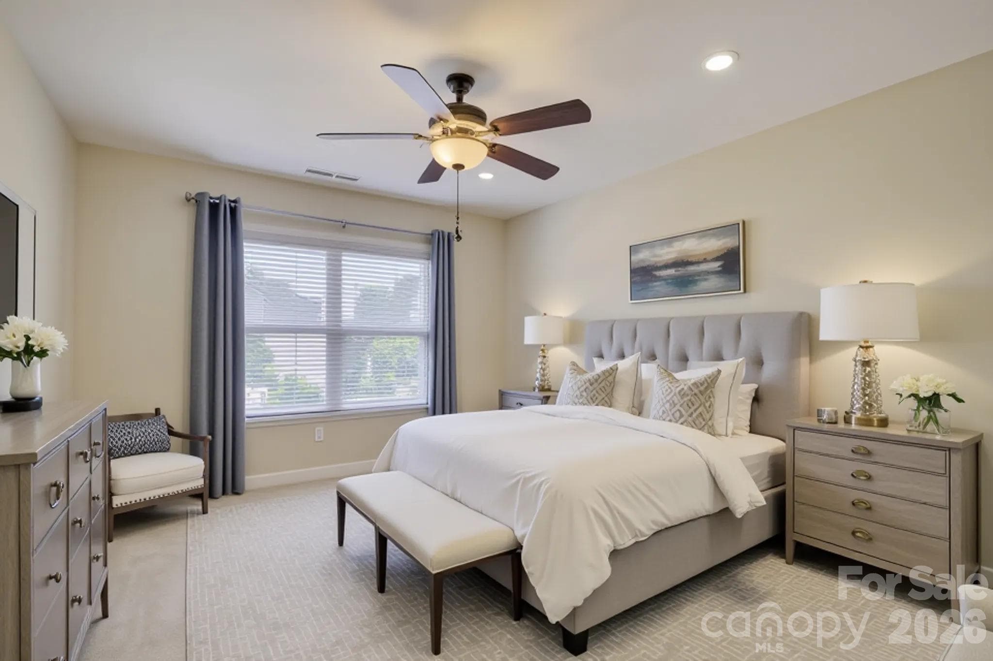 virtually staged bedroom - 9609 Spurwig Court, Charlotte