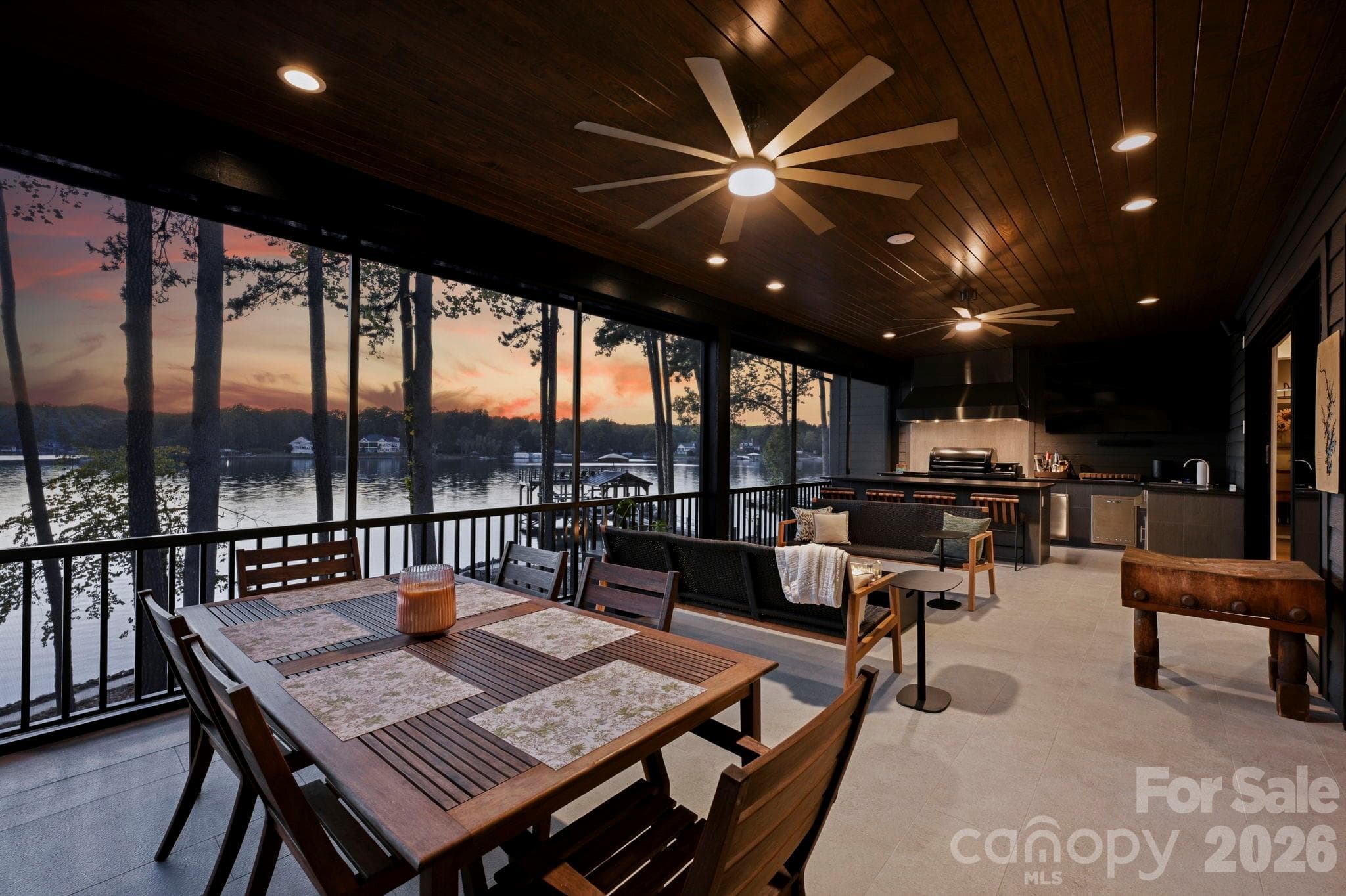 Screened in Living Room Extension on Main Level, Double Screening for weather - 298 Marietta Road, Mooresville