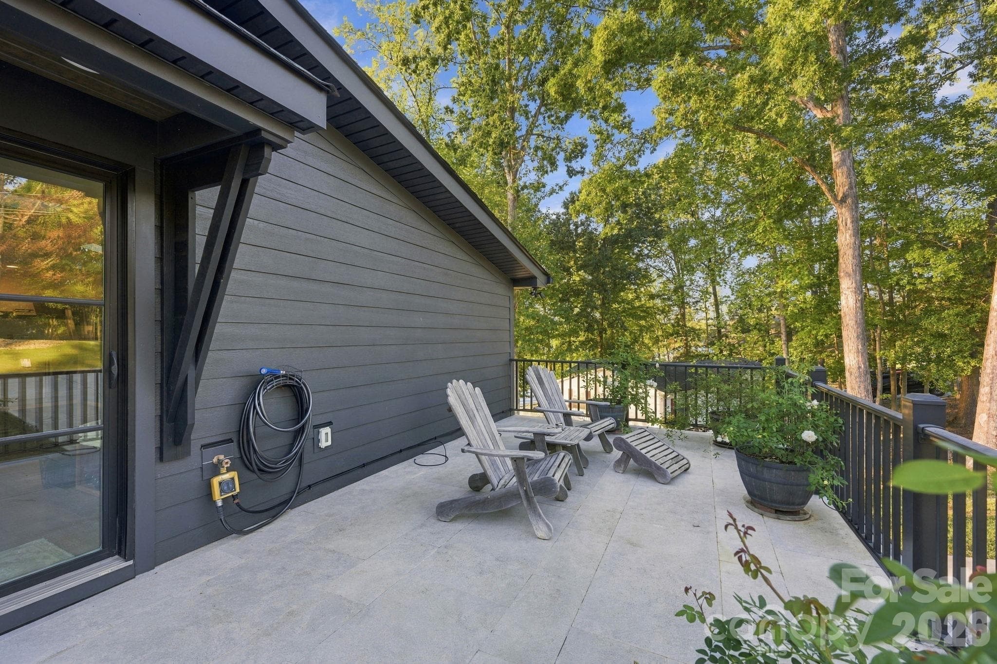 Deck at street side serving the flex space/ gym area - 298 Marietta Road, Mooresville