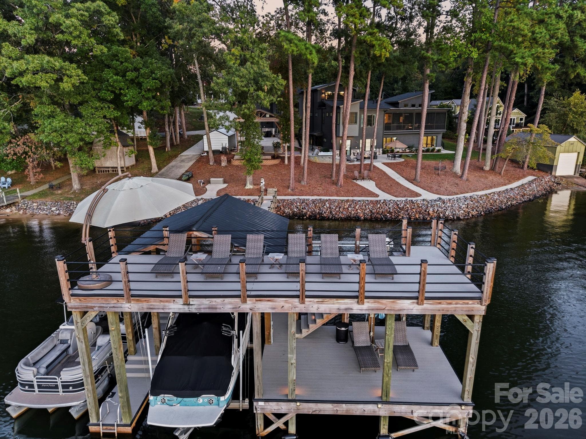 Double decker deck massively built to last and be as maintenance free as possible - 298 Marietta Road, Mooresville