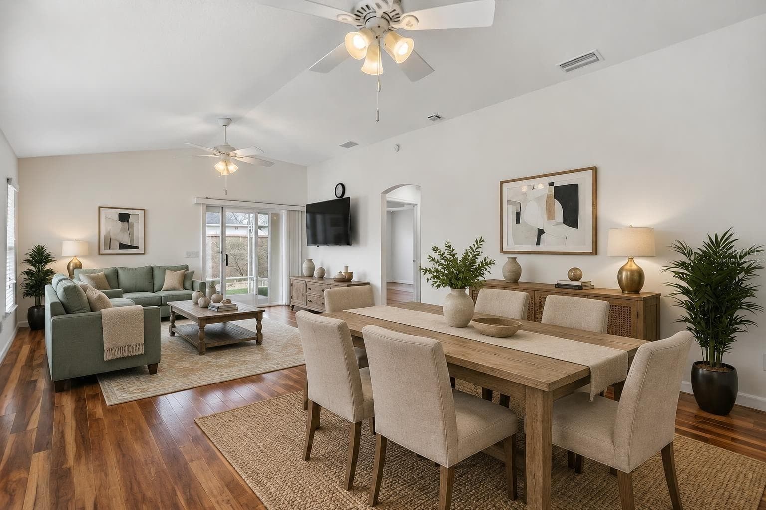 Living and Dining Rooms-Virtually Staged - 3056 EASTWOOD TER, THE VILLAGES