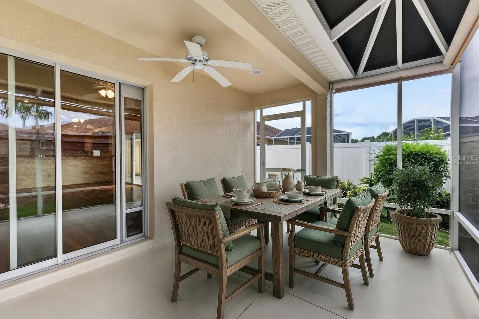 Lanai with Extended Birdcage-Virtually Staged - 3056 EASTWOOD TER, THE VILLAGES