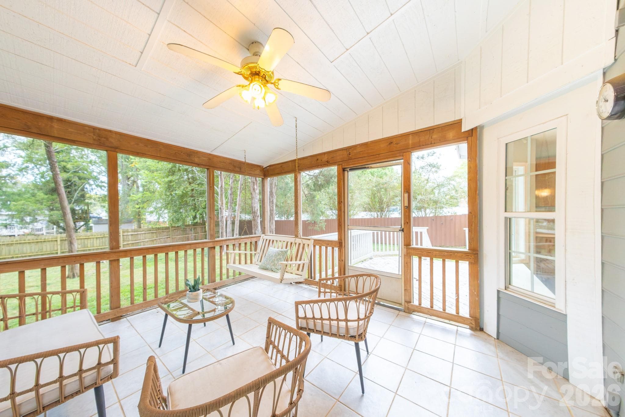 Screened in sunroom at back overlooking your private back yard - 13836 Poppleton Court, Charlotte