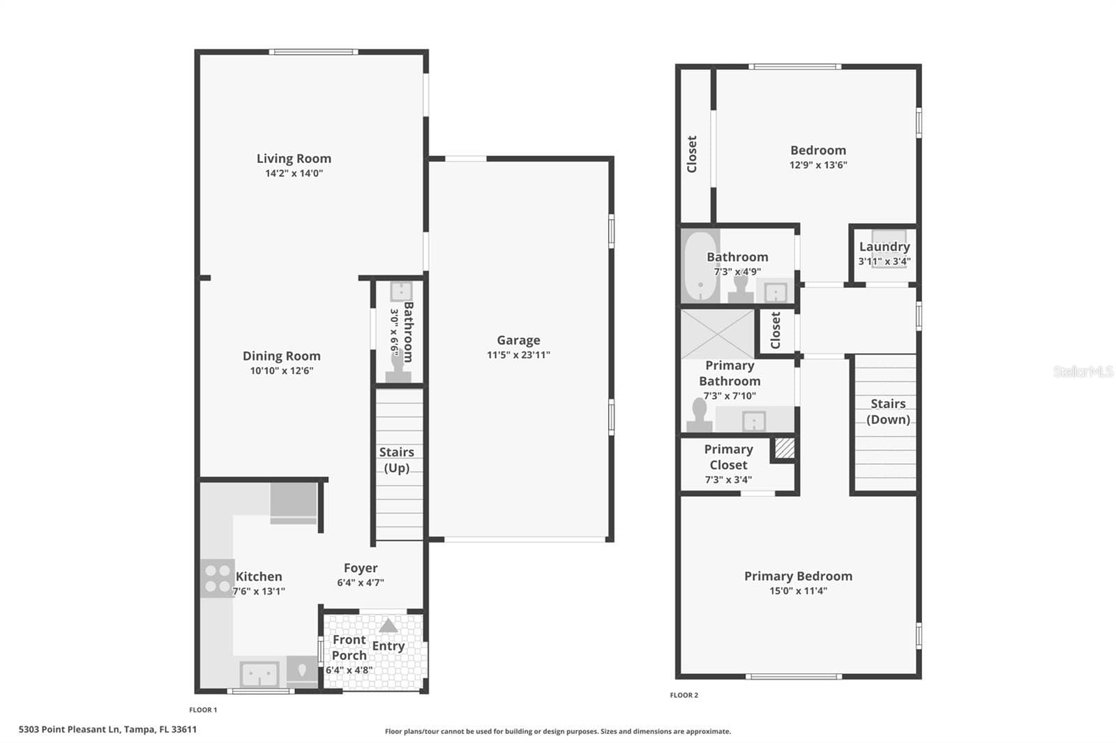 Floor Plan - 5303 POINT PLEASANT LN, TAMPA