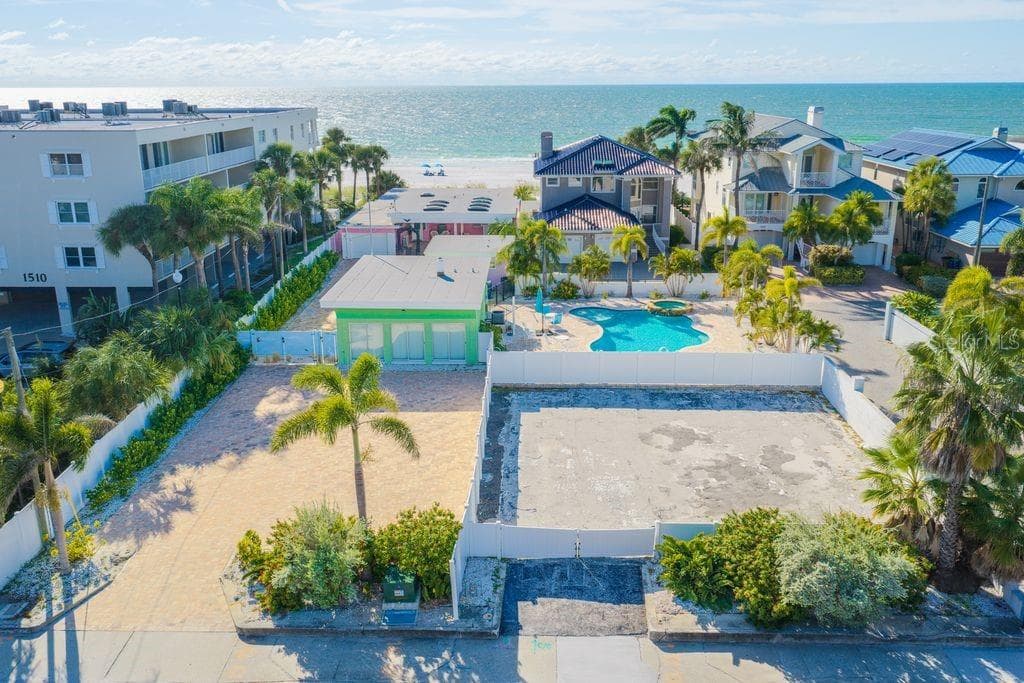 Property consists of 2 parcels. Detailed by white vinyl fencing. - 1512 GULF BLVD, INDIAN ROCKS BEACH